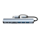 8-In-2 USB Hub 3.0 USB C Hub Dock Station For Macbook Pro