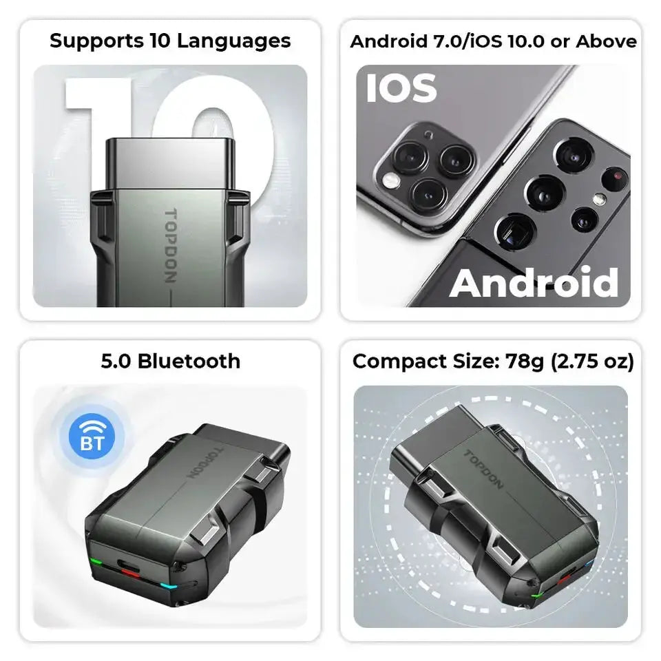 Topdon TopScan Lite Scanner OBD2 Diagnostic Tool For Cars