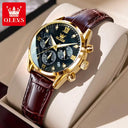 Olevs Womens Leather Casual Watch