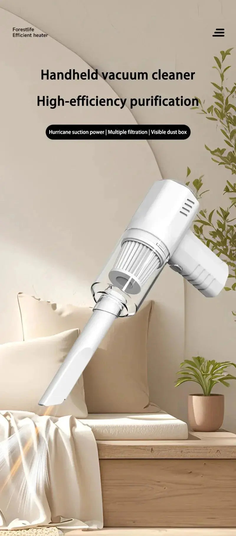 Xiaomi 50000Pa Portable Car Vacuum Cleaner Multifunctional