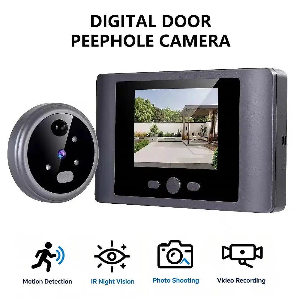 Awapow Wireless Door Peephole Camera 3.5 Inch Digital Door Viewer Doorbell 120° LCD Screen Monitor Home Security No Need WiFi
