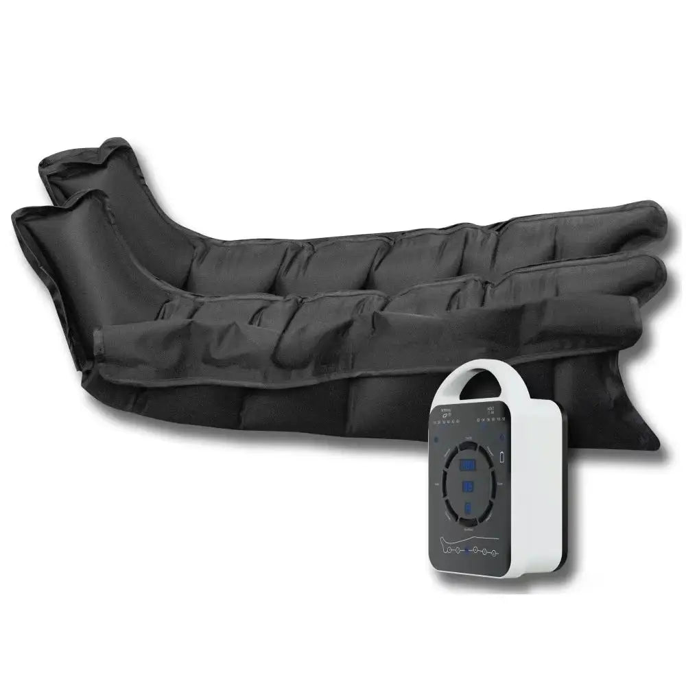 Smart Wireless 6-Chamber Air Compression Leg Massager - 360° Pneumatic Compression Device for Full Body & Foot Recovery Portable