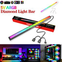 5V ARGB Diamond LED Light Bar Magnetic Strip for PC Case Ambient Glow