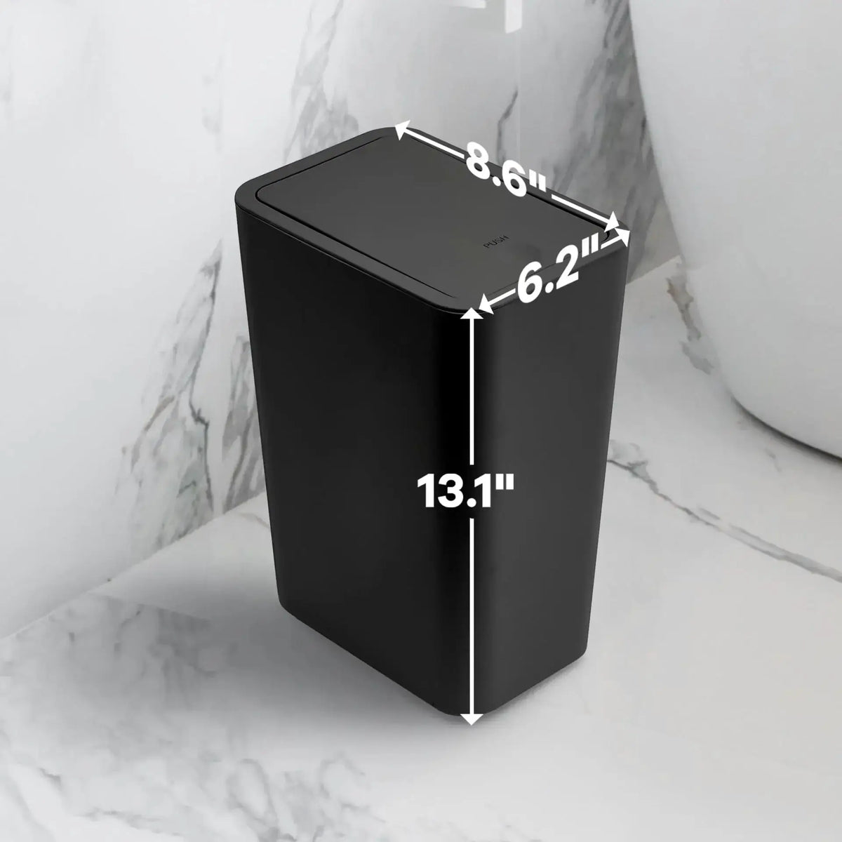 Odor-Control Bathroom Trash Can With Lid — product view 17