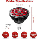 Red Light Therapy Face Lamp 54W 660nm 850nm for Skin Rejuvenation Pain Relief