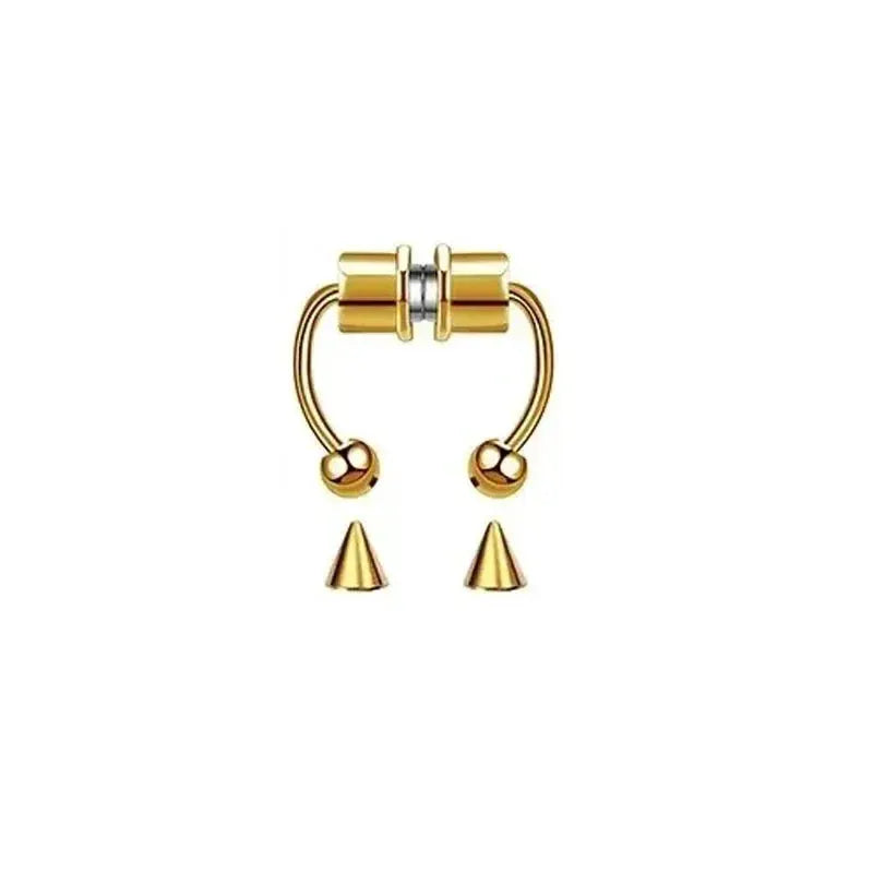 One Magnetic False Nose Rings Stainless Steel Septum Jewelry