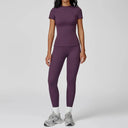 Yoga Set Women 2Pcs High Waist Leggings Quick Dry