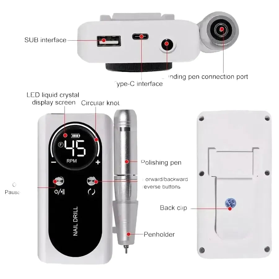 Precision Nail Drill for Professionals — product view 1