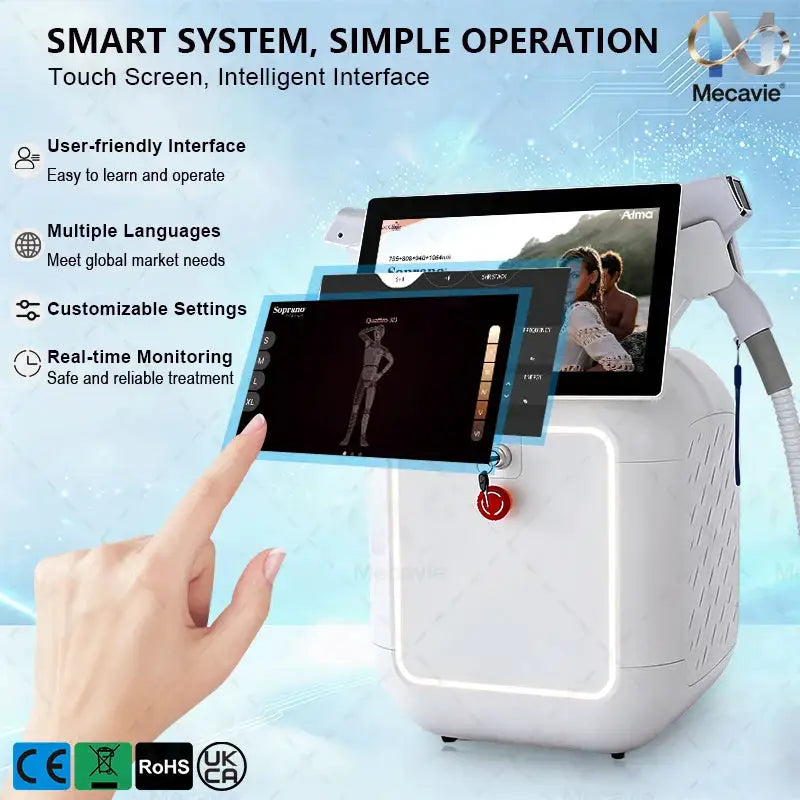 2026 Newest Diode Laser Painless Hair Removal Skin Care 6000W 2in1 Diode 6 Wavelength Laser ND : YAG Pico Q-Switch Machine