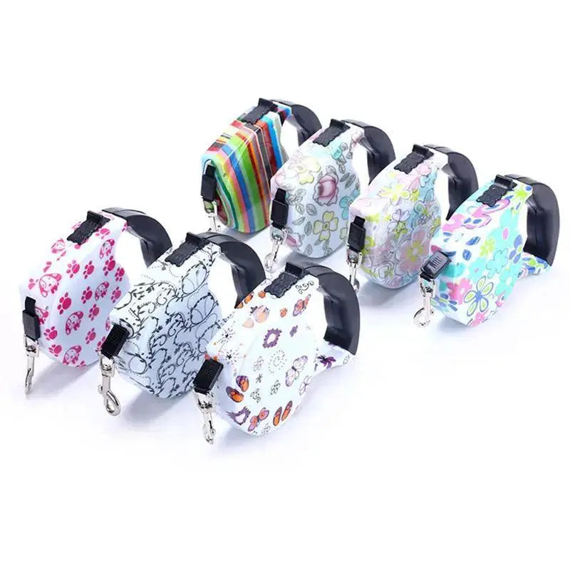 Retractable Dog Leash Fashion Printed Auto Traction Rope