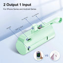 Mini Power Bank - Built In Cables Digital Display