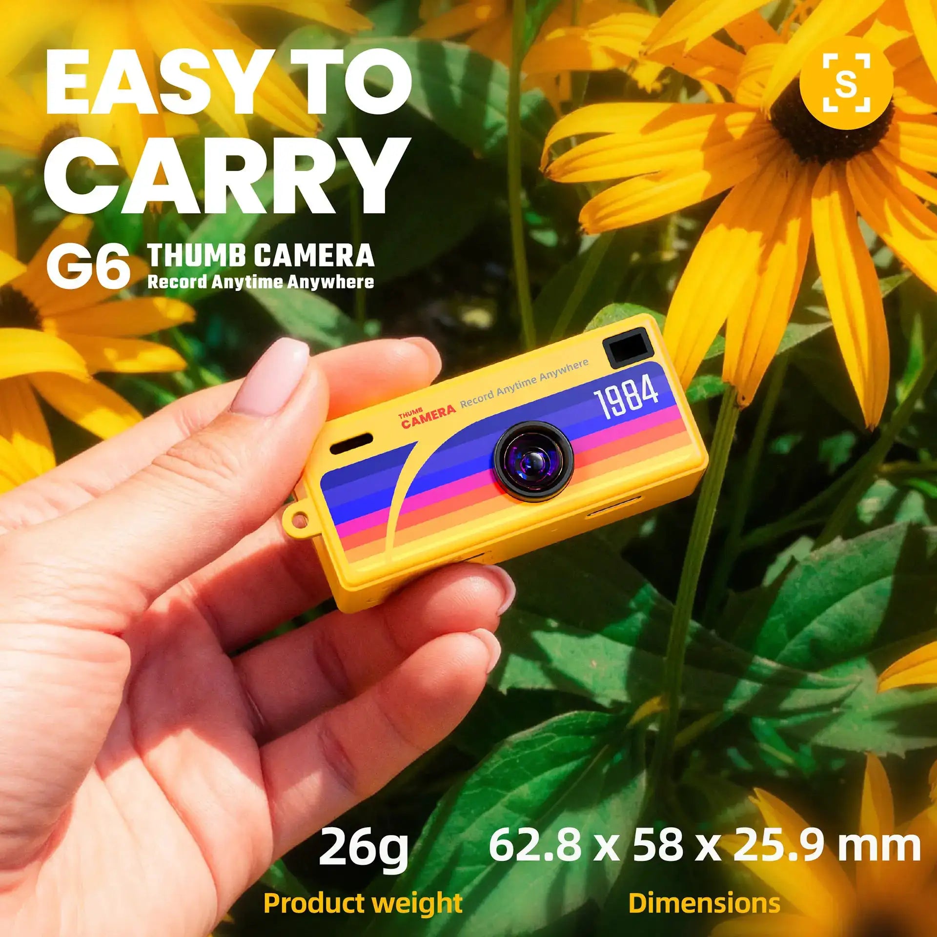 G6 Thumb Keychain Camera 0.96inch Mini Camera Retro Support Memory Card 1080P Very Small Camcorder Video Recorder with Flash New