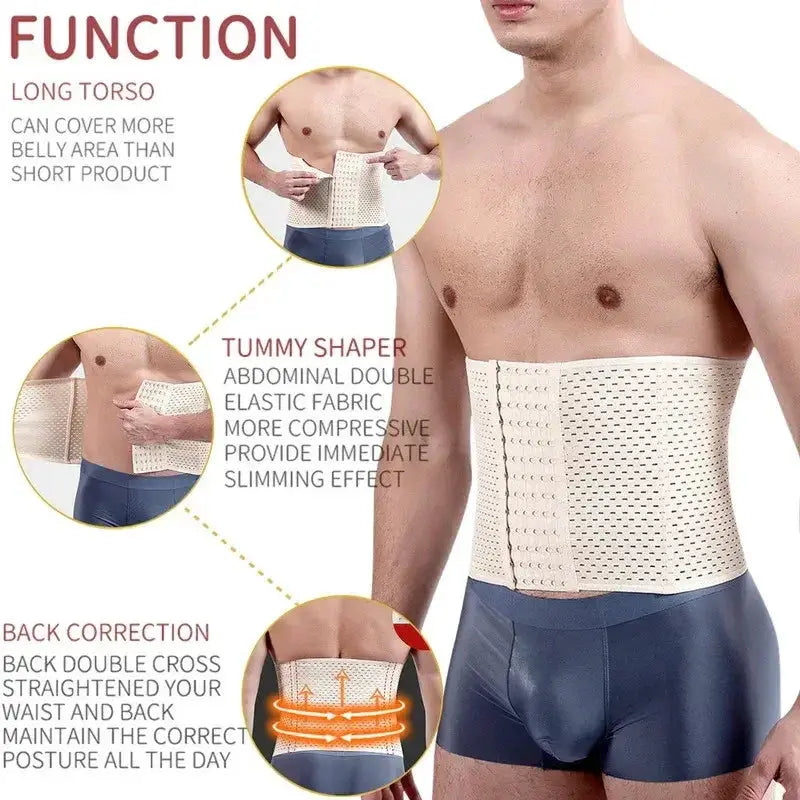 Men's Tummy Control Waist Trainer For Slimming Support