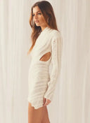 Elegant White Patchwork Dress Chic Summer Style Fashion