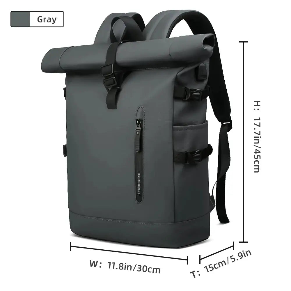 HK Expandable Travel Backpack USB Port — product view 8