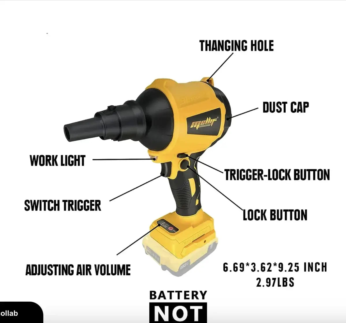 Cordless Air Duster and Pump Cleaning Tool 18V 20V