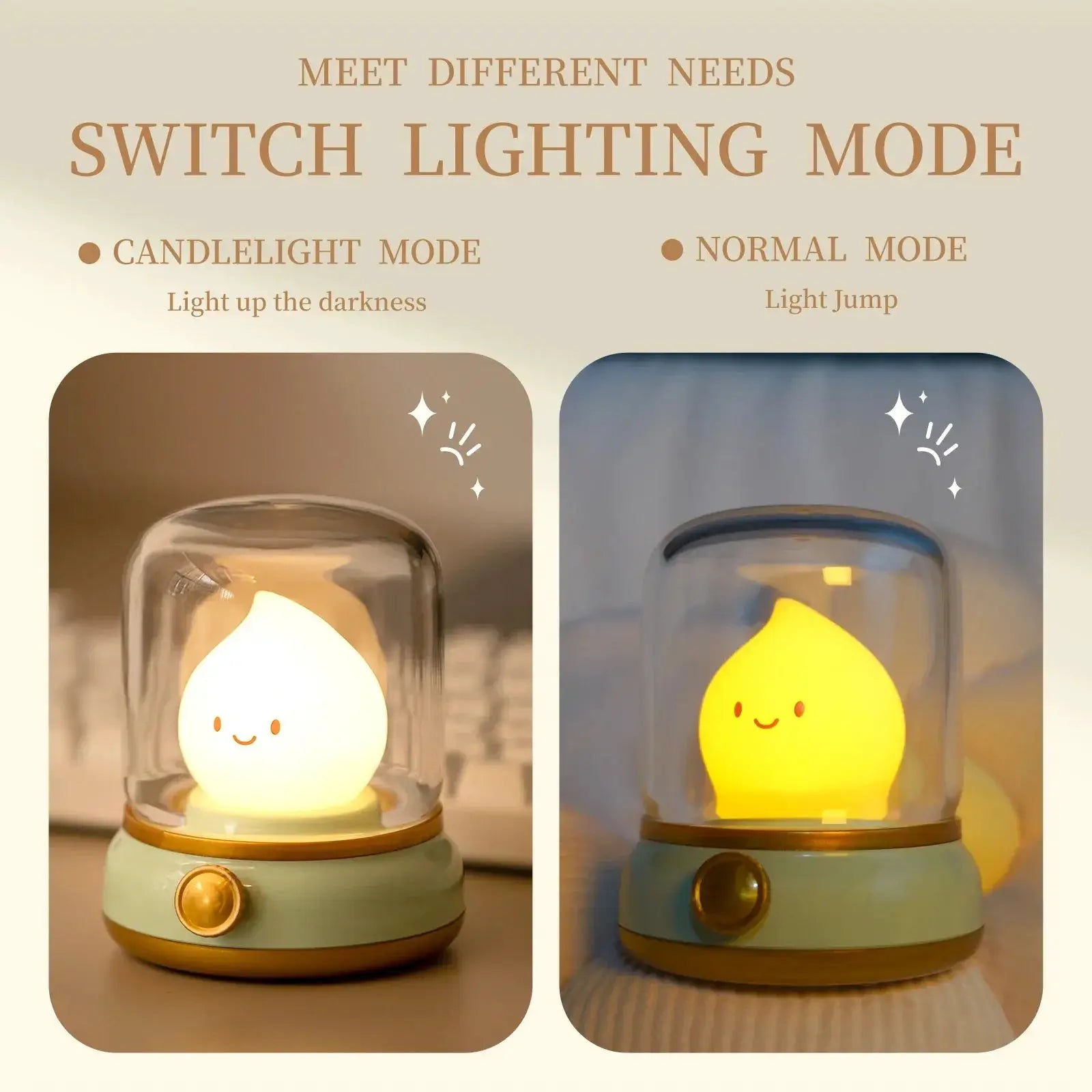 Mini Desktop LED Night Lamp USB Rechargeable Cute Desk Lamp