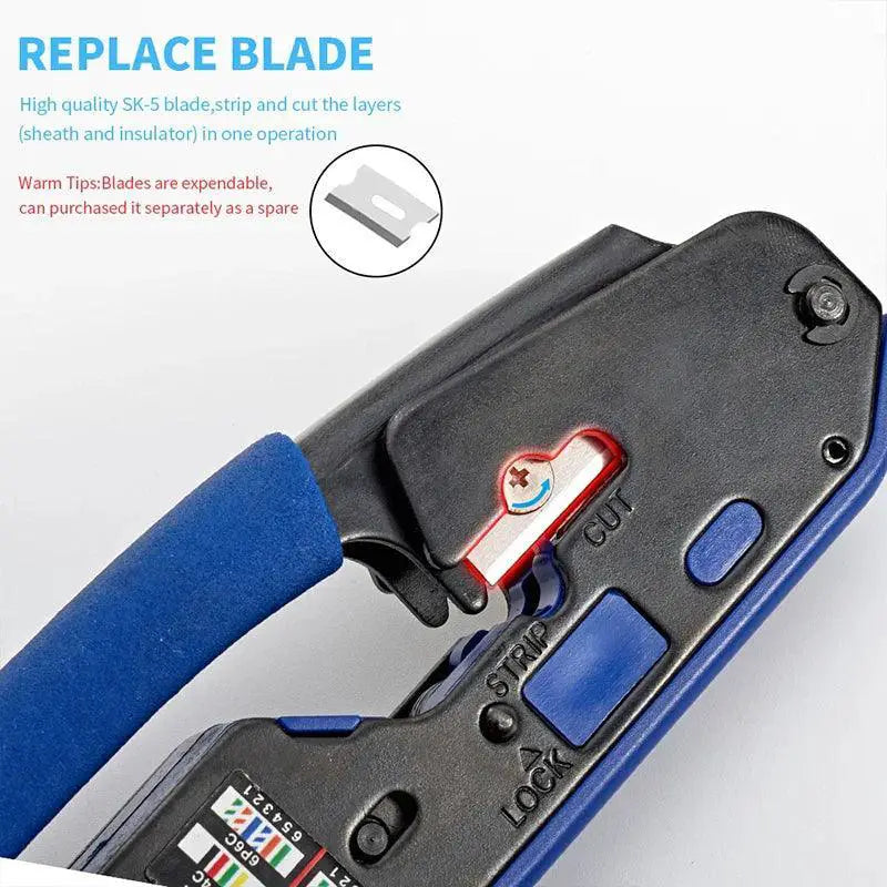 RJ45 Network Cable Crimper Kit Wire Stripping Pliers