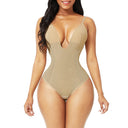 Deep V-Neck Backless Bodysuit Shapewear for Women