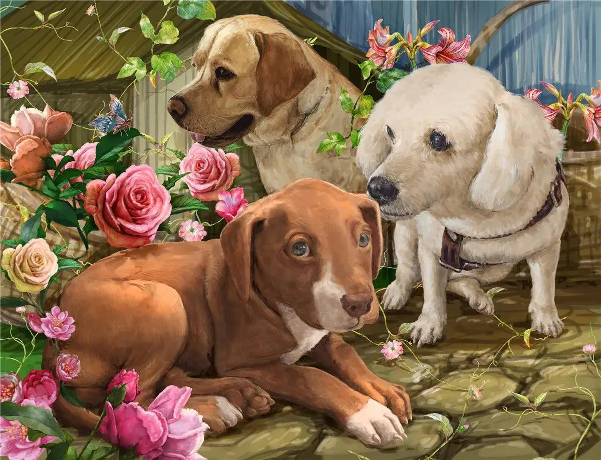 Dog Animals Jigsaw Puzzle Toy for Relaxation and Learning