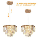 Crystal K9 Led Ceiling Lamp Modern Pendant Light Home Deco