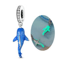 Sterling Silver Blue Charm Whale