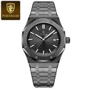 POEDAGAR Men Stainless Steel Watch