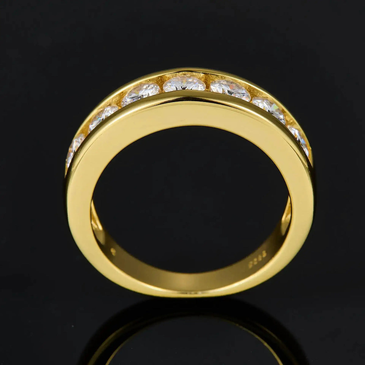 Round Square Moissanite Ring in Sterling Silver Modern — product view 5