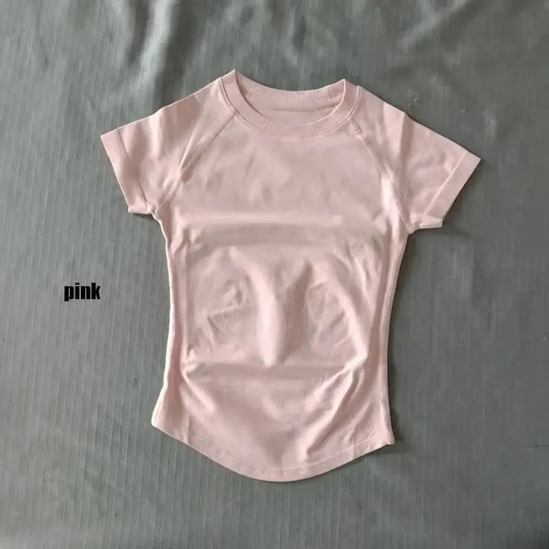 Women Fitness Tee DF Logo Lightweight Crop Top — product view 10