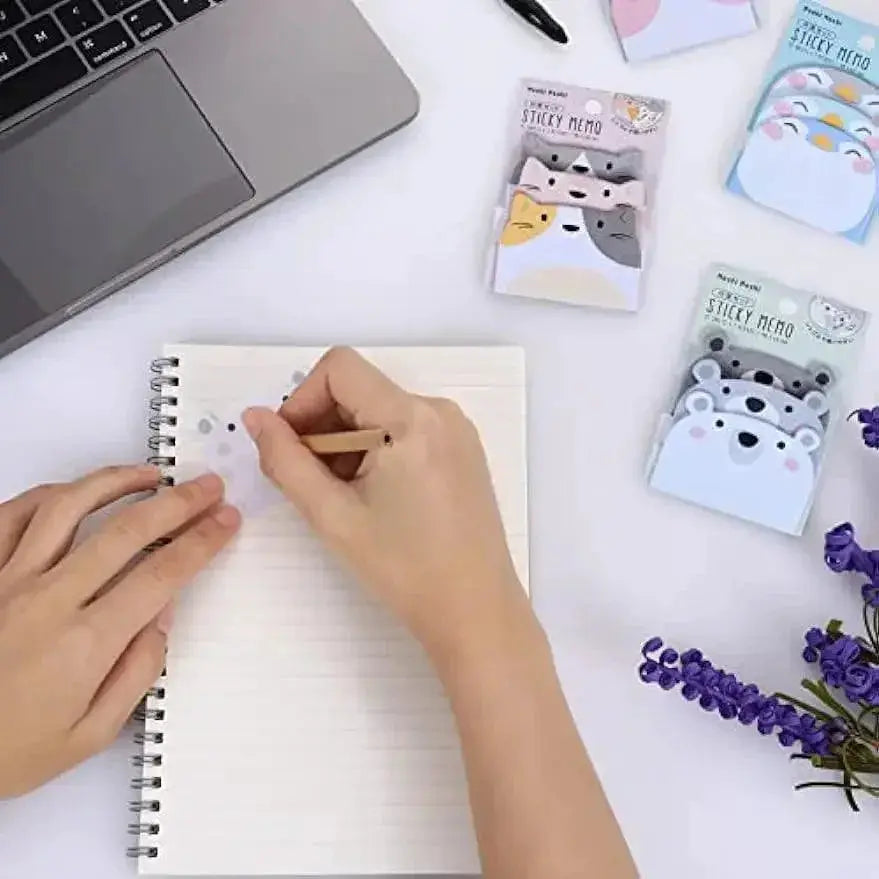Cute Animals Cartoon Sticky Notes Fun Memo Pads For Work