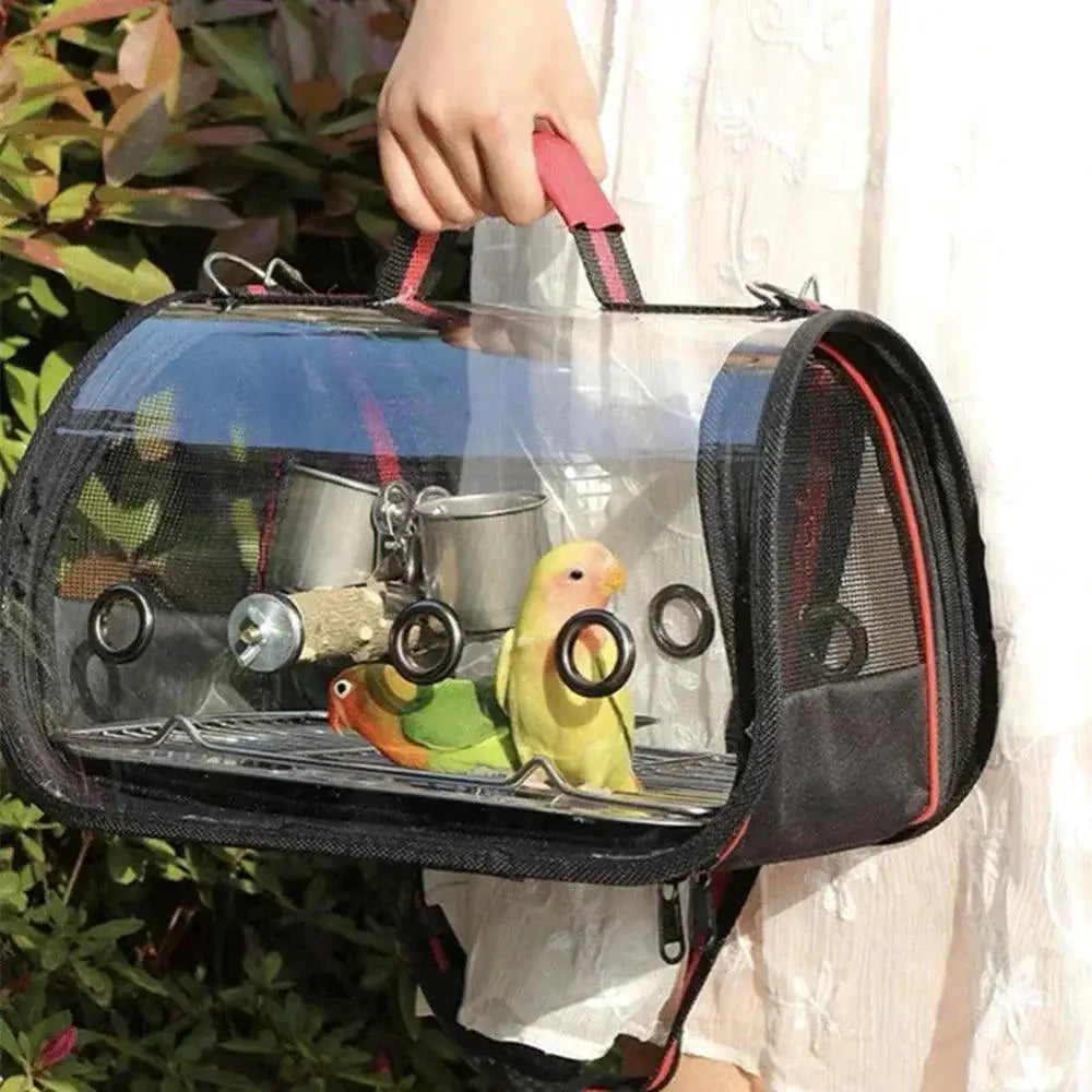 FeatherTrail Parrot Travel Carrier With Perch Backpack