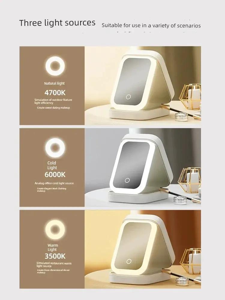 Carrying Travel Led Office Storage Smart Mirror Compact