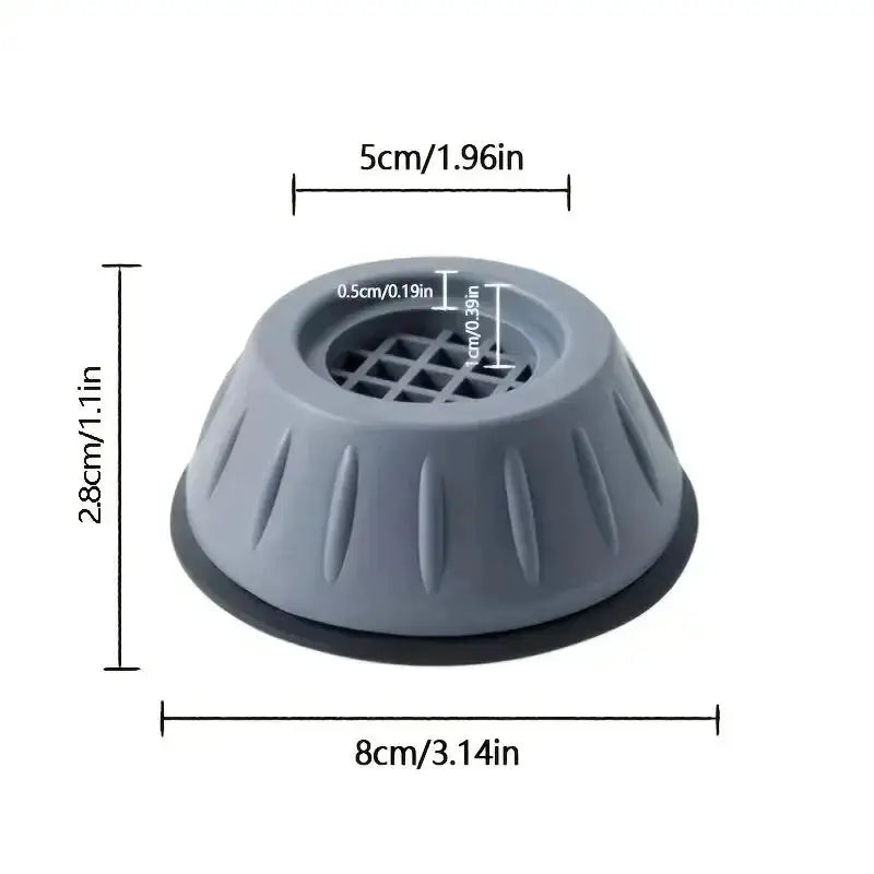 4 Pcs Anti Vibration Feet Pads Rubber Mats Slip Stop Dampers
