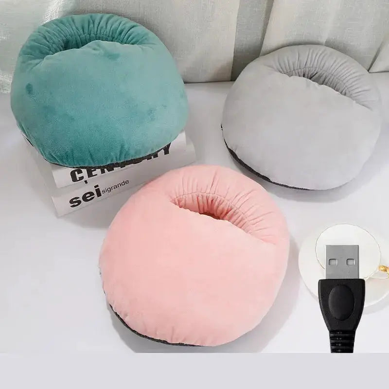 USB Foot Warmer Under Desk Heating Pad 5V 2A Soft Plush