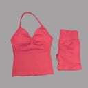 Women Seamless Yoga Set With Tummy Control Shorts