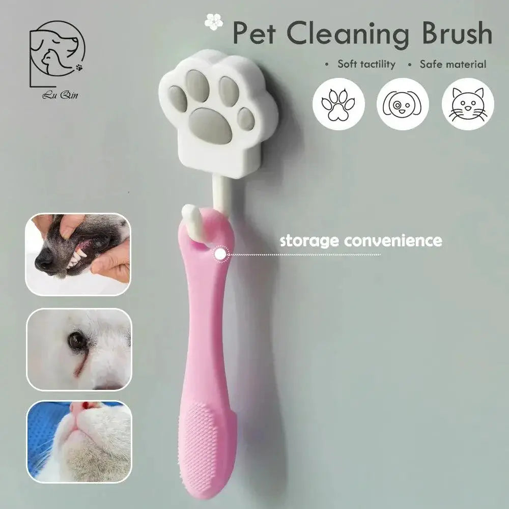 Pet Finger Brush Soft Silicone Tool For Cat And Dog Grooming