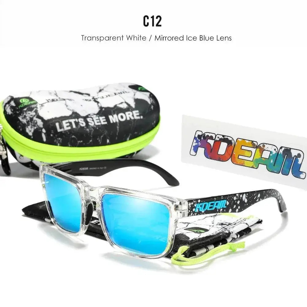 KDEAM Unisex Polarized Sunglasses Square Design 55mm