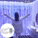 USB Fairy String Curtain Lights with Remote 8 Modes Decor