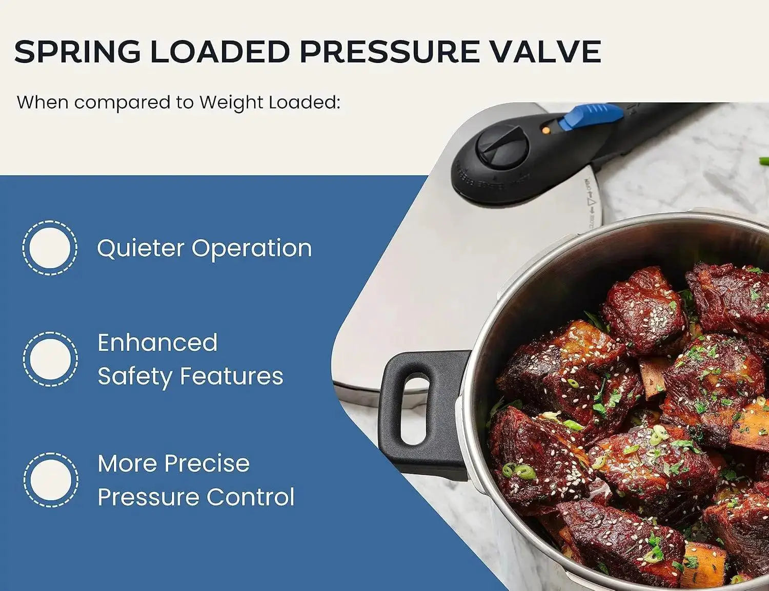 Stainless Steel Pressure Cooker 4.2 Quart Fast Cooking