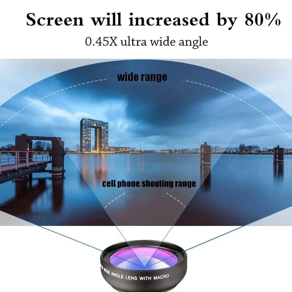 APEXEL TwoInOne Wide Angle Macro Smartphone Lens Kit