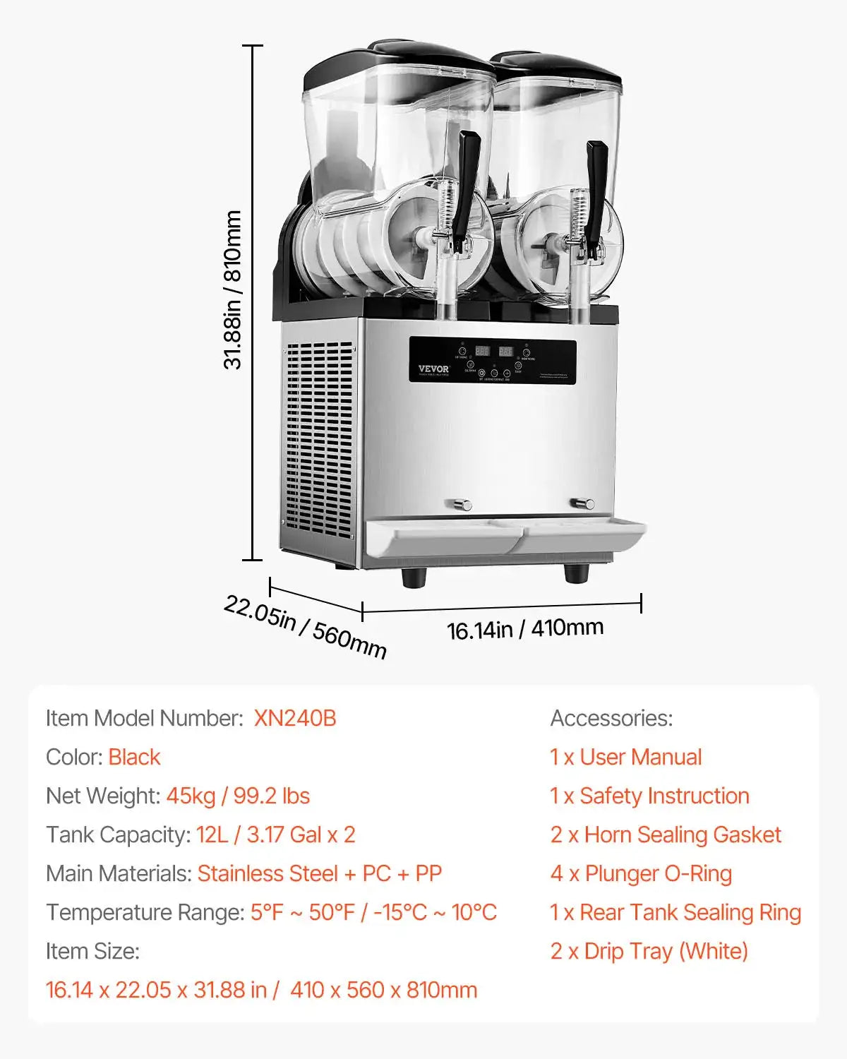 SucceBuy Commercial Slushy Machine Frozen Drink Machine Cups — product view 8