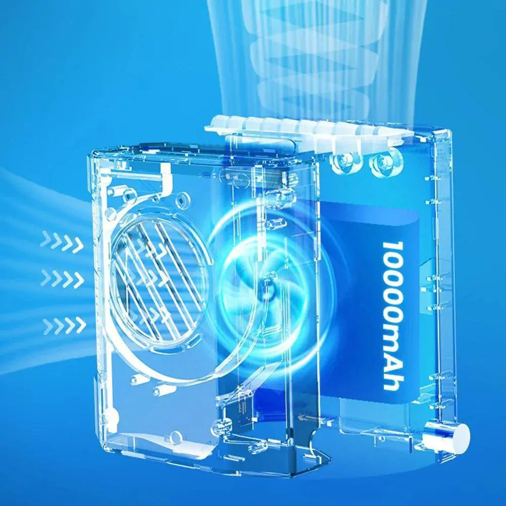 10000mAh Hanging Neck/Waist Fan USB Rechargeable Mini Fan - OurLum.com