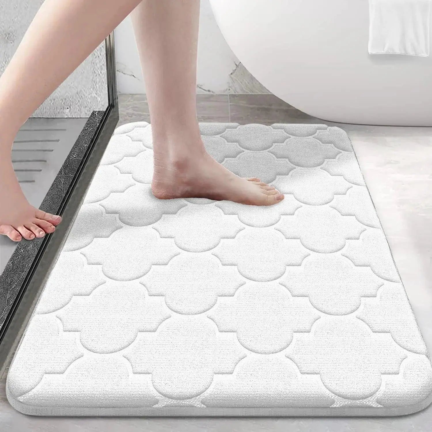 Luxurious Memory Foam Non Slip Bath Mat Soft Absorbent