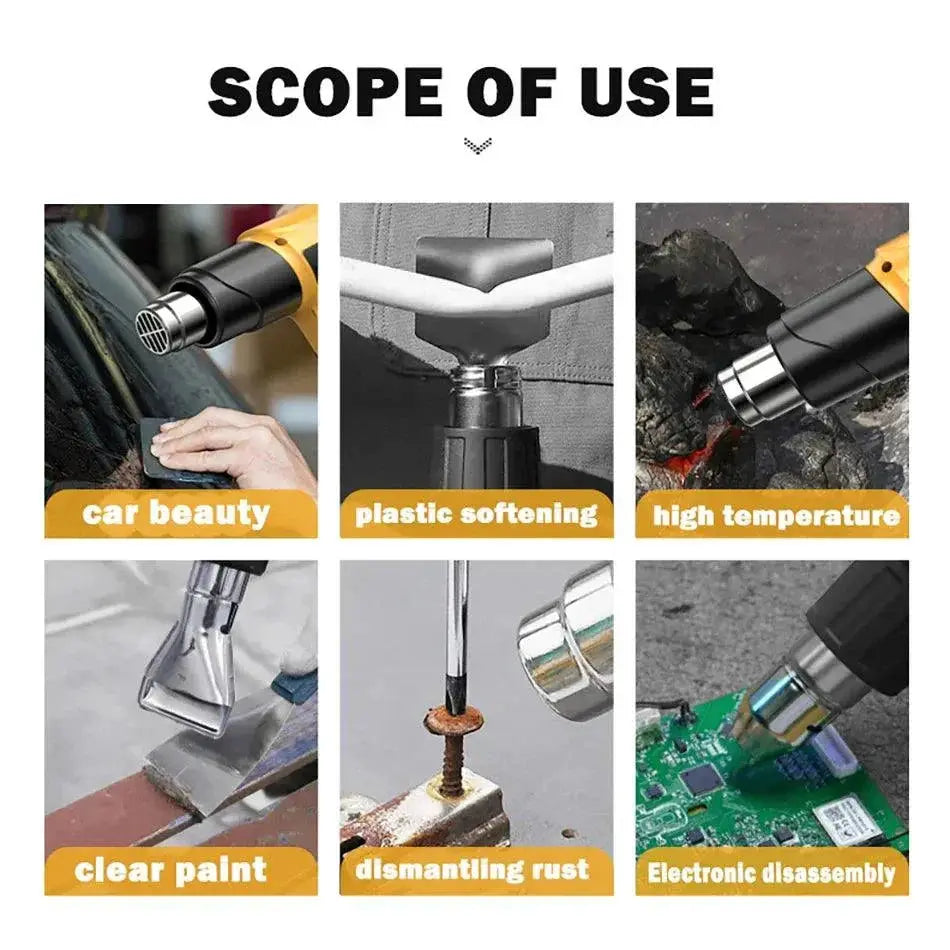 LCD Temperature Adjustable Compact Hot Air Gun 110V
