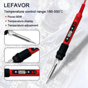 LCD Soldering Iron Kit with Adjustable Temperature Heater