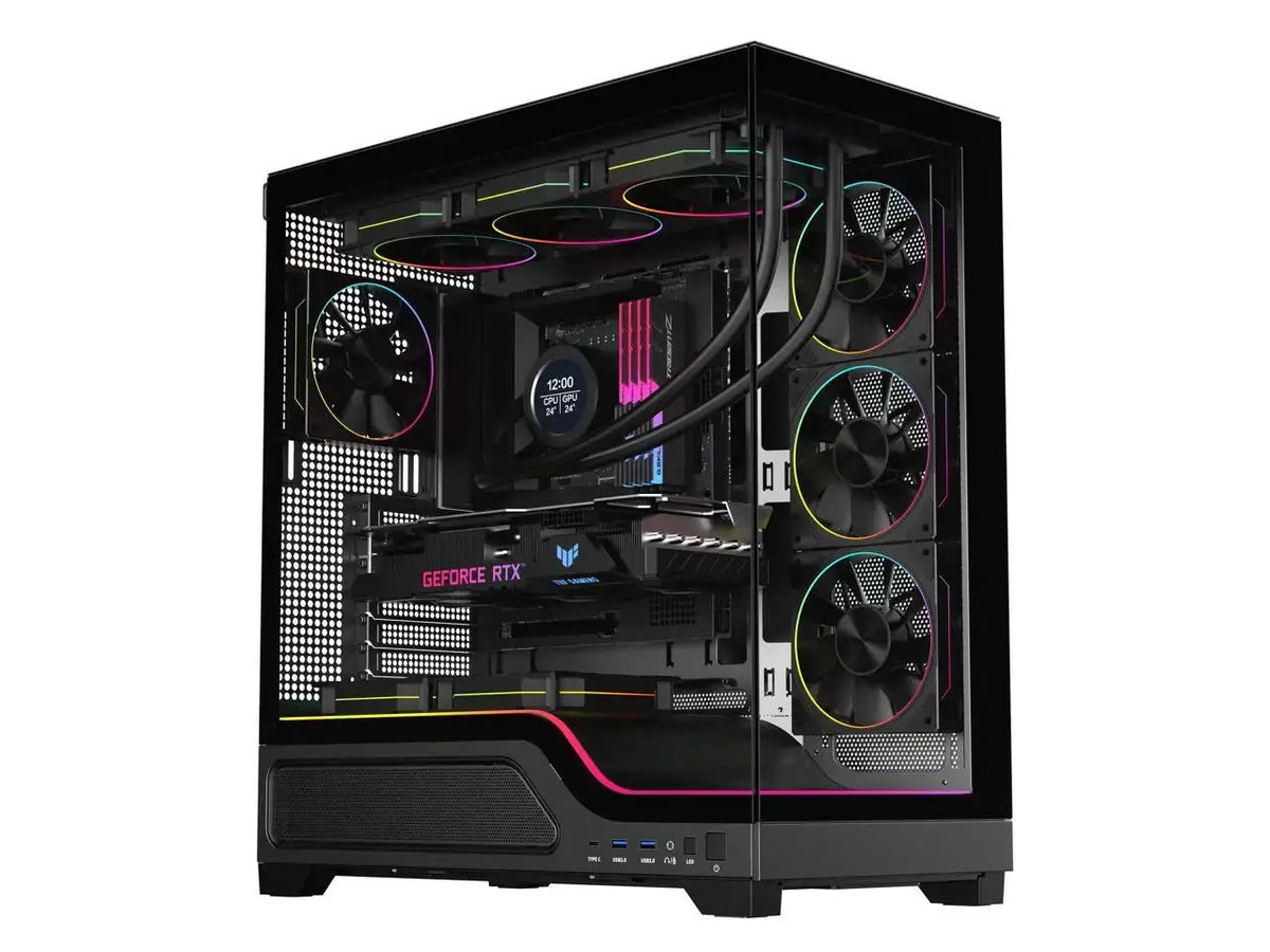 DIYPC ATX Gaming Case With Glass Panel — product view 1