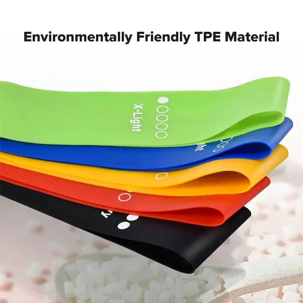 5 Piece Portable Resistance Bands Set For Gym And Yoga