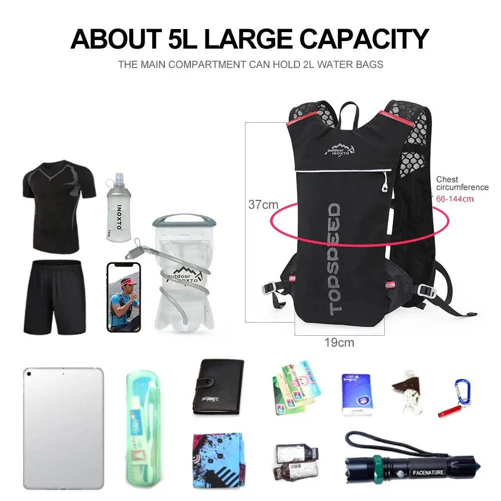 Ultra Lightweight INOXTO 5L Trail Running Hydration Vest