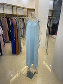 Women Strapless Backless Maxi Dress Sleepwear Loungewear Casual Loose Fit Summer