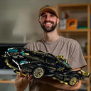 V12 Race Car Building Blocks - Green Micro Toy